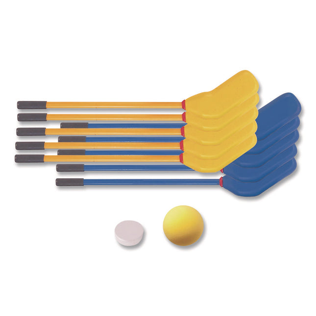 Rhino Soft Hockey Set, 30" Long, (10) Sticks/7" Ball/4" Puck