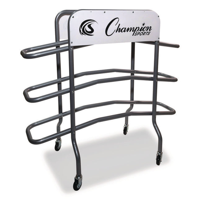 3-Tier Pro Basketball Rack, Metal, 220 lb Capacity, 8 x 60 x 48, Silver