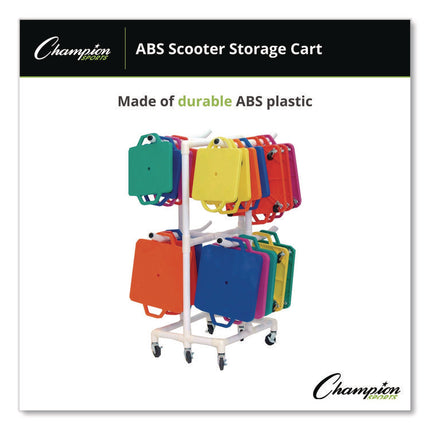 ABS Scooter Storage Cart, Plastic, 176 lb Capacity, 21 x 27 x 54, White