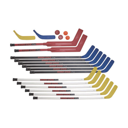 Indoor ABS Floor Hockey Set, 2 Pucks, 14 Sticks