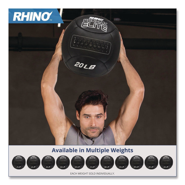 Rhino Promax Elite Medicine Ball, 20 lb, Black
