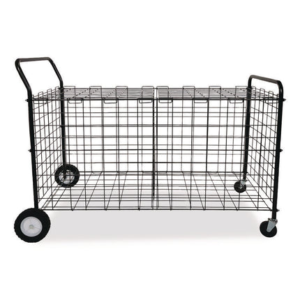 Double-Sided Lockable Ball Locker, Metal, 176 lb Capacity, 24 x 59 x 37, Black