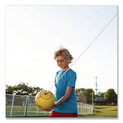 Deluxe Tetherball Tournament Set, Ball/24" Telescopic Poles/102" Cord/Carry Case/Pump/Needle