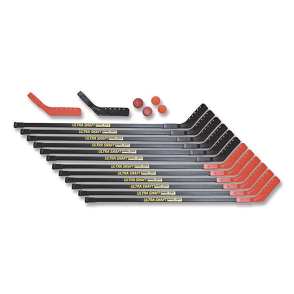 Ultra Shaft Hockey Set, Twelve 52" Hocket Sticks/Two Balls/Two Pucks/Two Extra Blades