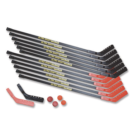 Ultra Shaft Hockey Set, Twelve 52" Hocket Sticks/Two Balls/Two Pucks/Two Extra Blades