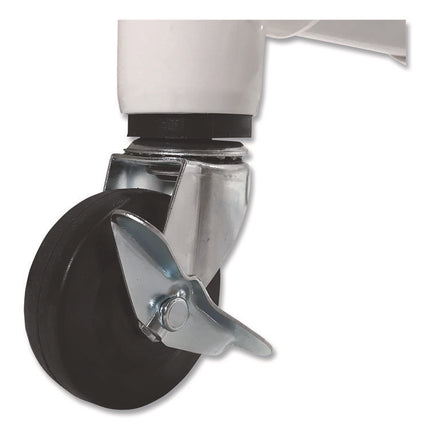 Equipment Cart, Plastic, 176 lb Capacity, 19 x 61 x 62, White