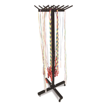 Portable Jump Rope Metal Rack, 23" x 23" x 65", Black