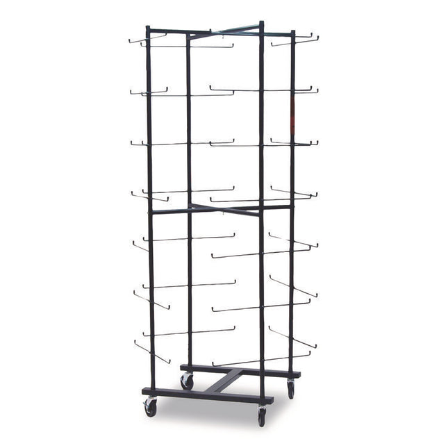 56 Football Helmet Rolling Rack, 26" x 28" x 81", Black