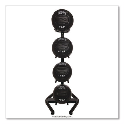 U-Ring Double Medicine Ball Tree, 28" x 28" x 60", Black