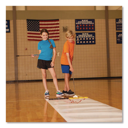 Blacktop Shuffleboard Set, (2) Two-Piece 51" Cues/(8) Discs/Sidewalk Chalk