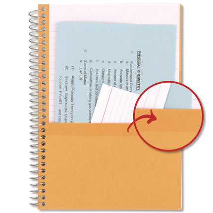 Wirebound Notebook, 5-Subject, Medium/College Rule, Randomly Assorted Cover Color, (150) 9.5 x 7.25 Sheets