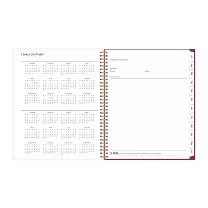 Mahalo Academic Year Create-Your-Own Cover Weekly/Monthly Planner, Floral Artwork, 11 x 8.5, 12-Month (July-June): 2024-2025