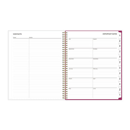 Mahalo Academic Year Create-Your-Own Cover Weekly/Monthly Planner, Floral Artwork, 11 x 8.5, 12-Month (July-June): 2024-2025