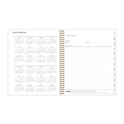 Gemma Academic Year Weekly/Monthly Planner, Geode Artwork, 11 x 8.5, Blue/Purple Cover, 12-Month (July to June): 2024 to 2025