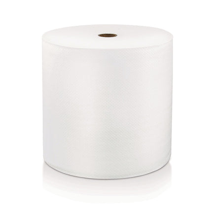 Hard Wound Roll Towel, 1-Ply, 8" x 800 ft, White, 6 Rolls/Carton