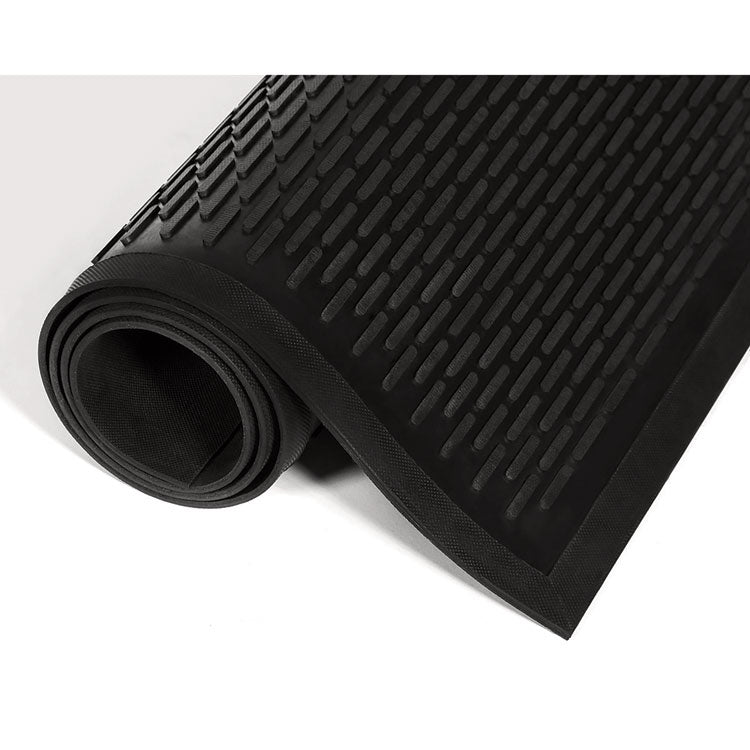 Crown-Tred Indoor/Outdoor Scraper Mat, Rubber, 35.5 x 59.5, Black