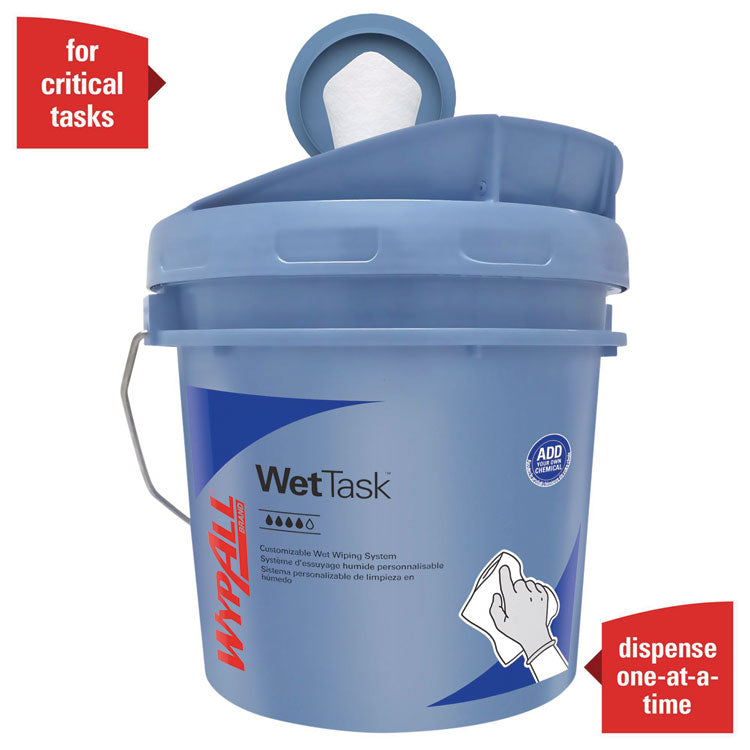 WetTask Customizable Wet Wiping System, 3.5 gal, Blue, 2/Carton