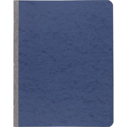 Pressboard Report Cover With Tyvek Reinforced Hinge, Two-Piece Prong Fastener, 3" Capacity, 8.5 X 11, Dark Blue/dark Blue