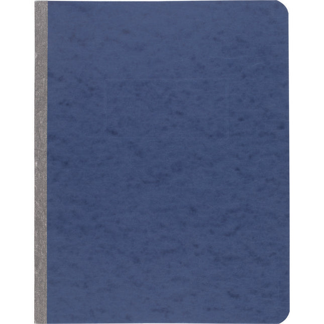 Pressboard Report Cover With Tyvek Reinforced Hinge, Two-Piece Prong Fastener, 3" Capacity, 8.5 X 11, Dark Blue/dark Blue