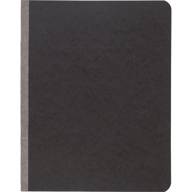 Pressboard Report Cover With Tyvek Reinforced Hinge, Two-Piece Prong Fastener, 3" Capacity, 8.5 X 11, Black/black