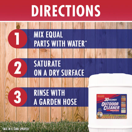 30 Second Outdoor Cleaner, Clean Scent, 1 gal Bottle