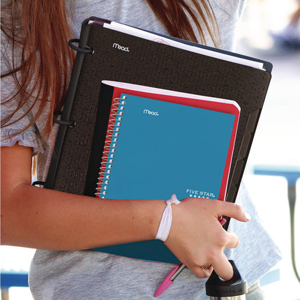 Wirebound Notebook, 2-Subject, Medium/College Rule, Assorted Cover Colors (Set 4), (80) 9.5 x 6.52 Sheets, 6/Pack