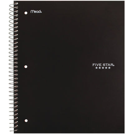 Wirebound Notebook, 1-Subject, Wide/Legal Rule, Black Cover, (100) 10.5 x 8.63 Sheets