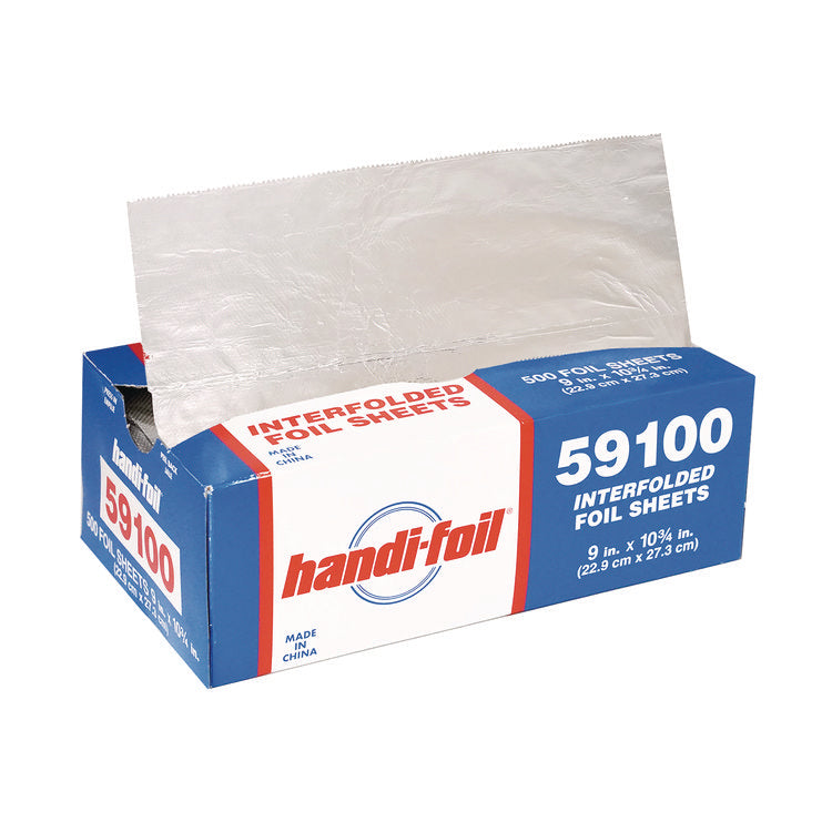 Interfolded Foil Sheets, 55 Gauge, 9 x 10.75, 500/Box, 6 Boxes/Carton