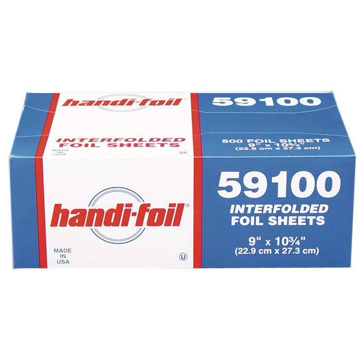 Interfolded Foil Sheets, 55 Gauge, 9 x 10.75, 500/Box, 6 Boxes/Carton