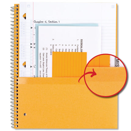 Wirebound Notebook, 3-Subject, Medium/College Rule, Assorted Cover Colors (Set 3), (150) 11 x 9.13 Sheets, 6/Pack
