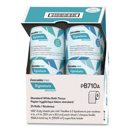 Signature Bath Tissue, Septic Safe, 2-Ply, White, 400 Sheets/Roll, 24 Rolls/Carton