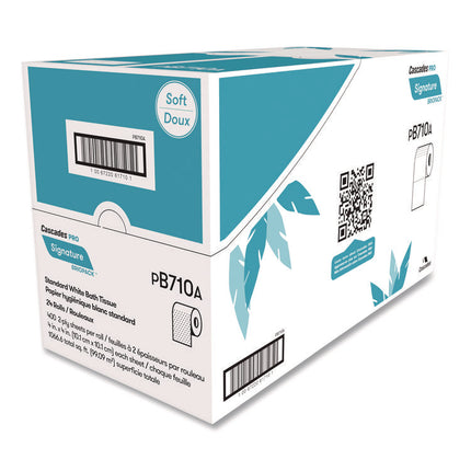 Signature Bath Tissue, Septic Safe, 2-Ply, White, 400 Sheets/Roll, 24 Rolls/Carton