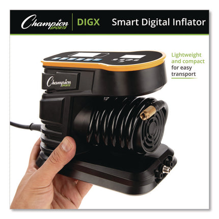 Champion Sports Digital Electronic Inflator, 0.78 cu ft/min, 30 psi, 70" Cord