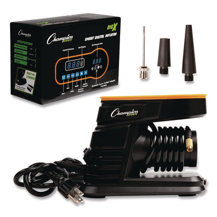 Champion Sports Digital Electronic Inflator, 0.78 cu ft/min, 30 psi, 70" Cord