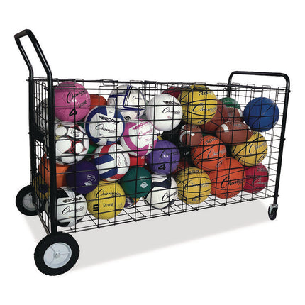 Double-Sided Lockable Ball Locker, Metal, 176 lb Capacity, 24 x 59 x 37, Black