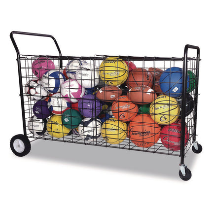 Double-Sided Lockable Ball Locker, Metal, 176 lb Capacity, 24 x 59 x 37, Black