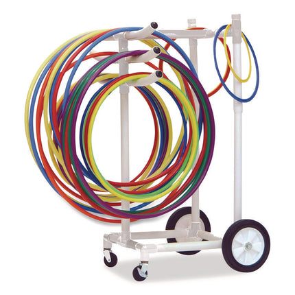 Hoop Storage Rack, Plastic, 176 lb Capacity, 26 x 22 x 49, White