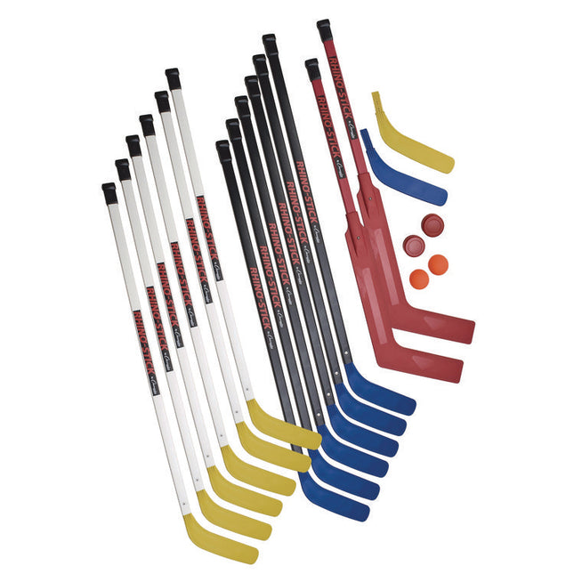 Indoor ABS Floor Hockey Set, 2 Pucks, 14 Sticks