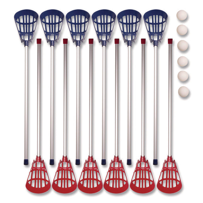 Soft Lacrosse Set, 6 Balls/12 Sticks