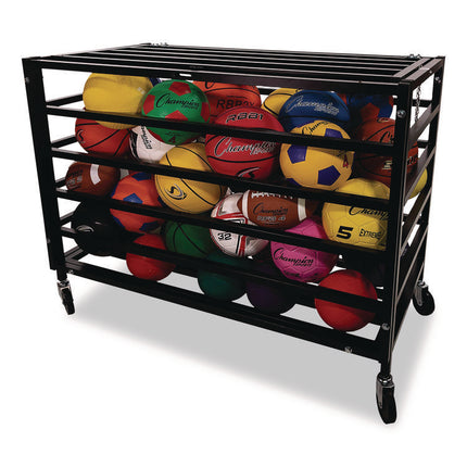 All Pro Lockable Ball Locker, Metal, 220 lb Capacity, 24 x 47 x 37, Black