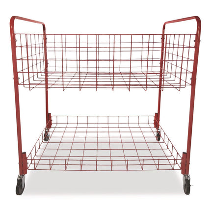 Back Ease Storage Cart, Metal, 176 lb Capacity, 30 x 43 x 45, Red