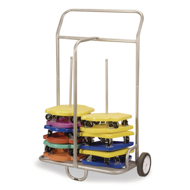 Scooter Storage Cart, Metal, 132 lb Capacity, 16 x 32 x 48, Silver