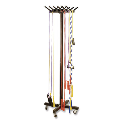 Portable Jump Rope Metal Rack, 23" x 23" x 65", Black