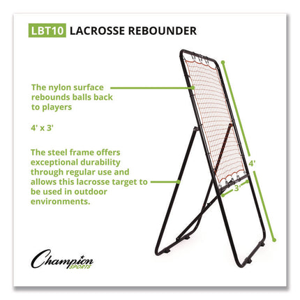 Lacrosse Ball Rebounder, 80" x 3 ft, 1.25" dia Frame