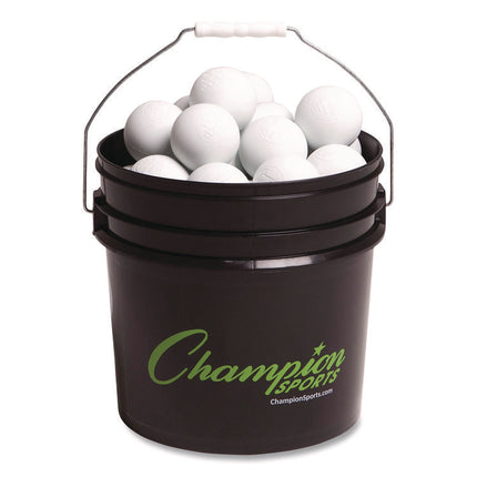 Bucket of Lacrosse Balls, Regulation Size, White, 36 Balls/Bucket