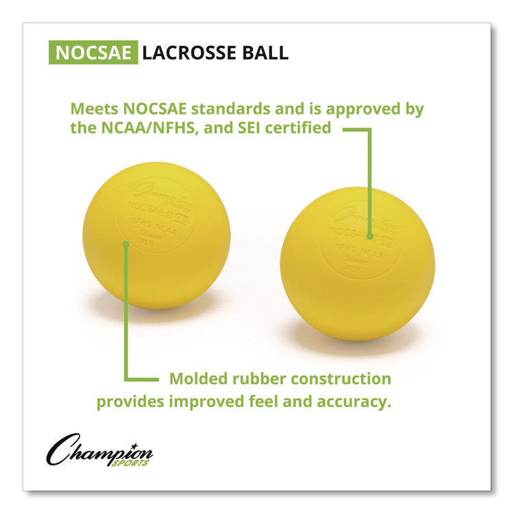 Bucket of Lacrosse Balls, Regulation Size, Yellow, 36 Balls/Bucket