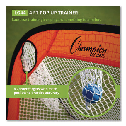 Lacrosse Pop Up Target Trainer, 4 ft x 4 ft