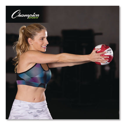 Rhino Leather Medicine Ball, 4 lb, Red/White