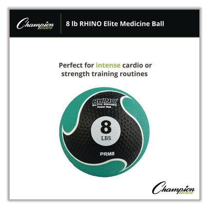Rhino Elite Medicine Ball, 8 lb, Green