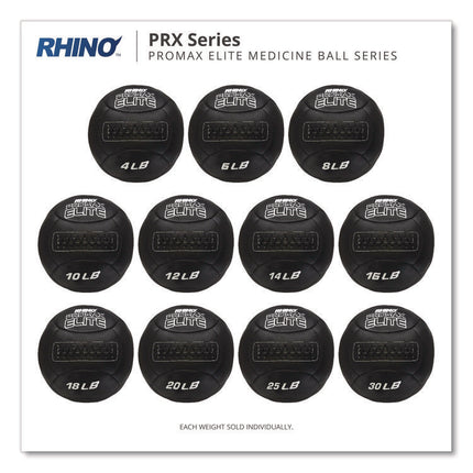 Rhino Promax Elite Medicine Ball, 18 lb, Black